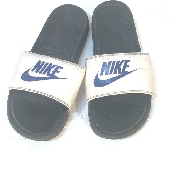 NIKE Blue White Sport Athletic Sandals Flip Flops - Picture 1 of 9